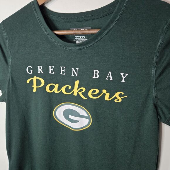 Team Apparel Green Bay Packers Short Sleeve Fitted T Shirt Womens Med - Picture 2 of 4